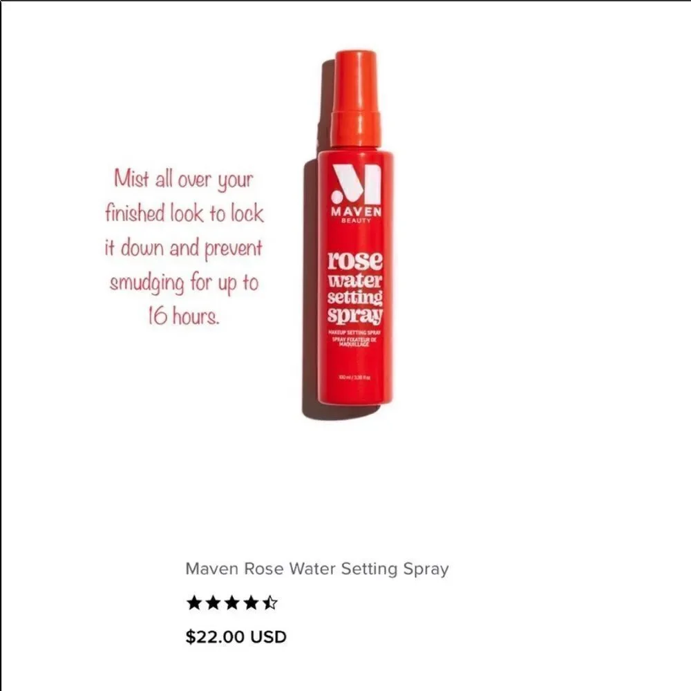 MAVEN BEAUTY Maven Rose Water Setting Spray